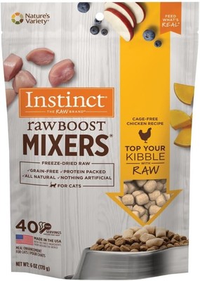 Instinct Raw Boost Mixers Cat Topper 6oz   Freeze-Dried, Grain-Free