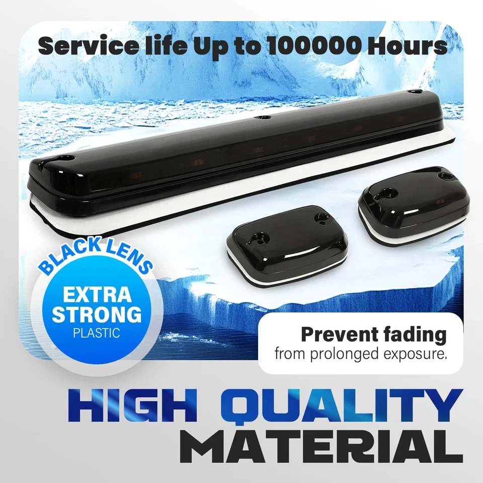 Luces LED de techo de cabina ámbar para Chevrolet Silverado 2500HD 3500HD 2007-2021 Foto 3 de 4