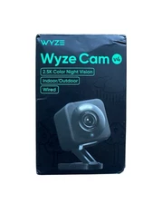 NEW WYZE Cam Black V4 2.5k QHD WiFi Indoor Outdoor Wired Security Camera WYZEC4