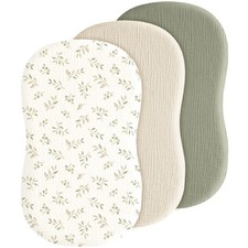 3 Pack Baby Muslin Bassinet Sheets for Boys and Girls, 32 x 16 in