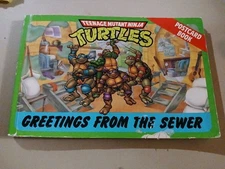 Vintage TEENAGE MUTANT NINJA TURTLES Postcard Book 1990 Mirage, Picture Greeting