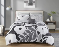 Mainstays MS8544409622-03 11 Piece Bed in a Bag Comforter Set with Sheets, Black