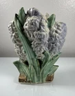Vintage McCoy Pottery Hyacinth Vase Lavender Purple Floral MCM Art Deco 1940s 8”