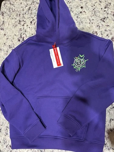 Baseball Lifestyle 101 Hoodie Purple NWT Youth Large