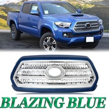 For Toyota Tacoma 2016-2023 Blazing Bluechrome Front Bumper Upper Grille Grill For Toyota Tacoma 2016-2023 Blazing Bluechrome Front Bumper Upper Grille Grill