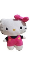 NEW Hello Kitty Soft Plush Backpack Web Straps Pink White Zip Pocket Gift 12 X 9