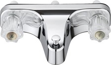 Off- Set Mobile Home Tub/Shower Faucet, Chrome/Acrylic