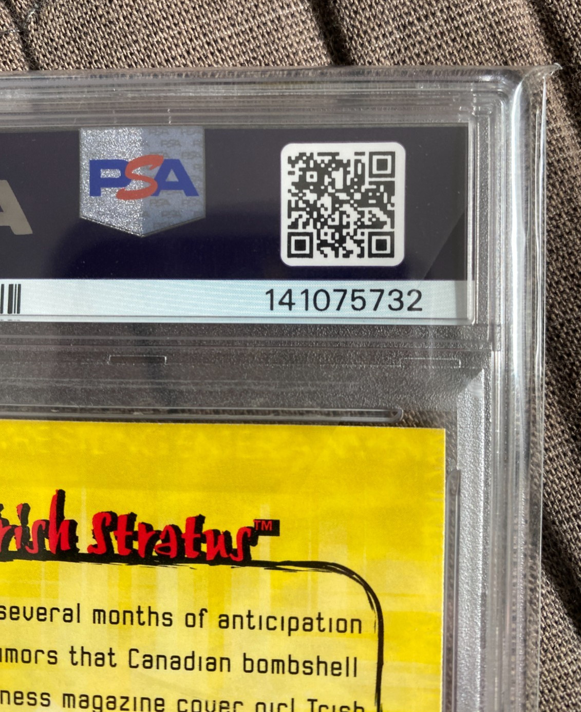 2002 FLEER WWE TRISH STRATUS ABSOLUTE DIVAS PSA 9,  Card #1 view 3