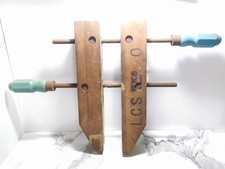 VINTAGE ANTIQUE PARALLEL WOODEN JOINERY WORKSHOP CLAMP 12" JAW 6" SPREAD REF5610