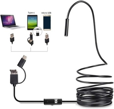 3 in 1 USB Endoscope Camera - HD Waterproof Inspection Tool with LED Lights