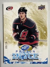 2021-22 UD Ice Frozen In Ice Sebastian Aho Gold 09/25 - Opened