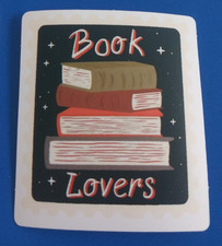 Book Lovers Stamp Style Sticker 2.18" x 1.75" AM 