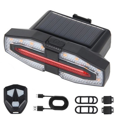 Fahrradrücklicht Solarbetrieben Mit USB Ladefunktion Und Fernbedienung X3Q1