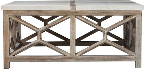 Uttermost 25885 Washed Natural Catali 40"L Java Wood Coffee Table - Picture 4 of 5