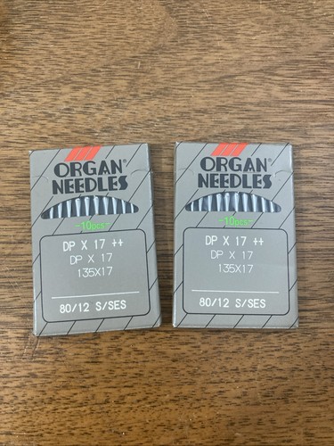 Organ Needles DPx17 135x17 80/12 S/SES Two Packs Of 10 Lightly Used Or New
