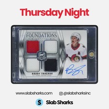 2020 UPPER DECK THE CUP BRADY TKACHUK FOUNDATIONS QUAD JERSEY AUTO /15