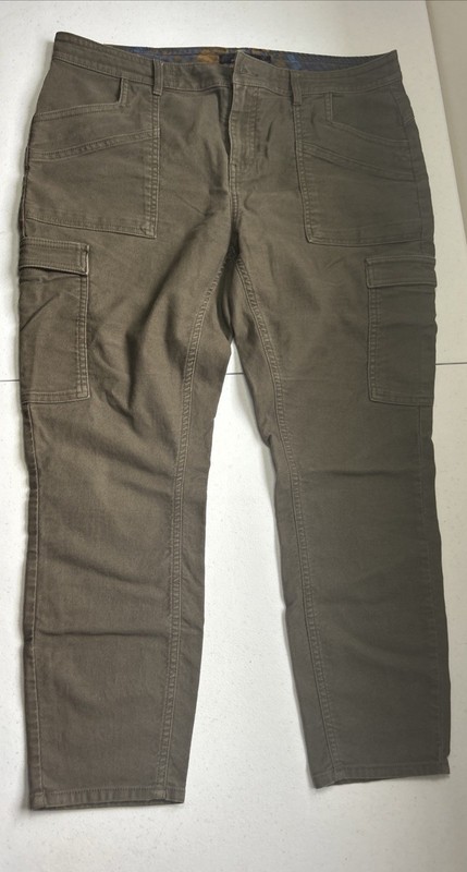 Prana Nikit Pants Women's 14 Green Organic Cargo Ankle Outdoors Hiking Trousers