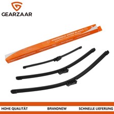 Scheibenwischer Vorne + Hinten kompatibel mit VW Polo (Typ 9N) 2002-2009 Schwarz