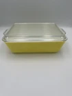 Vintage PYREX Yellow Refrigerator Dish 1.5qt #0503 w/Ribbed Lid #503-C READ