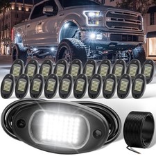 White Rock Lights 6000K 42LED Ultra Bright LED Underglow 20 Pods White 42LED