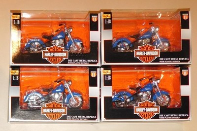 2001 Maisto - 1:18 -Series 11 -Lot of 4 - Harley Davidson 1953 74 FL Hydra Glide
