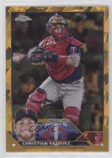 2023 Chrome Update Sapphire Edition Gold 11/50 Christian Vazquez Vázquez 9b3