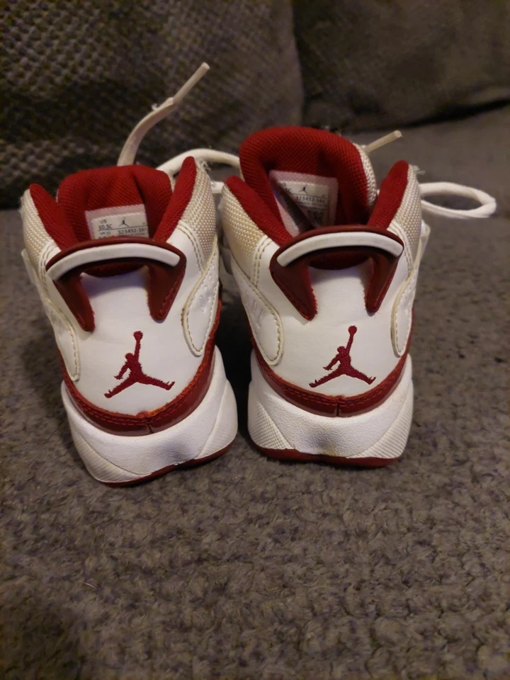 NIKE AIR JORDAN 6 ANILLOS (GS) Juvenil Niño BLANCO/ROJO EQUIPO (323432 165) Talla 10.5C Foto 4 de 4