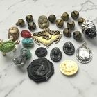 26 Old Sterling Cameos Bakelite & Scarabs Vintage Collection for Jewelry Making