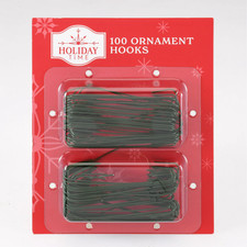 Christmas Tree Ornament Green Hooks 2 1/2" Inch 100ct Pack Bulk Discount 50 off