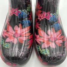 Easy Usa Short Rain Boot/Garden Shoe Floral Print Women's Size 7