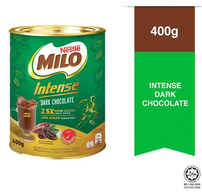 Milo Intense (400g) Dark Chocolate 2.5x More Cocoa Less Sugar Malt Drink EXPRESS