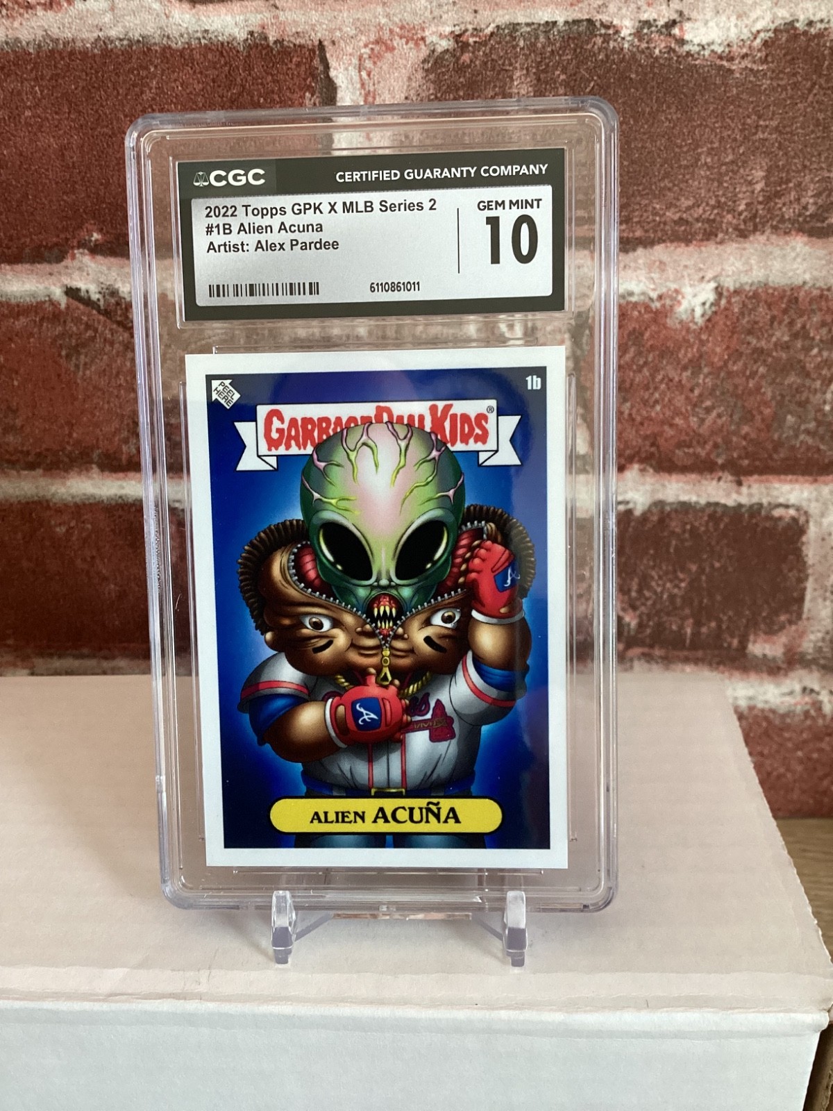 2022 TOPPS GARBAGE PAIL KIDS GPK X MLB SER 2 ALEX PARDEE #1B ALIEN ACUNA CGC 10