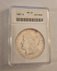 1887-P Morgan Silver Dollar ANACS Old Holder MS-61