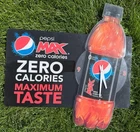 Vintage PEPSI MAX Soda Bottle ADVERTISING CLOCK Gas Oil Sign Cola
