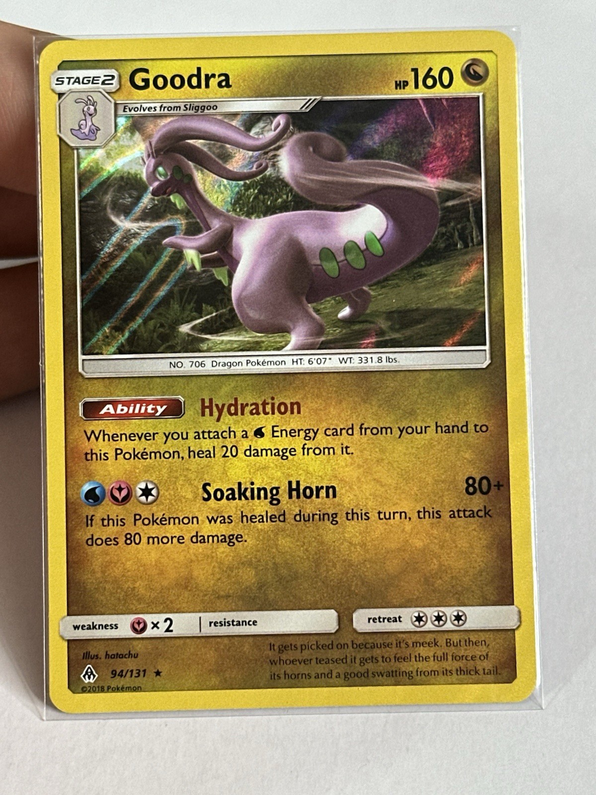 Goodra 94/131 Holo Forbidden Light Pokemon TCG Card