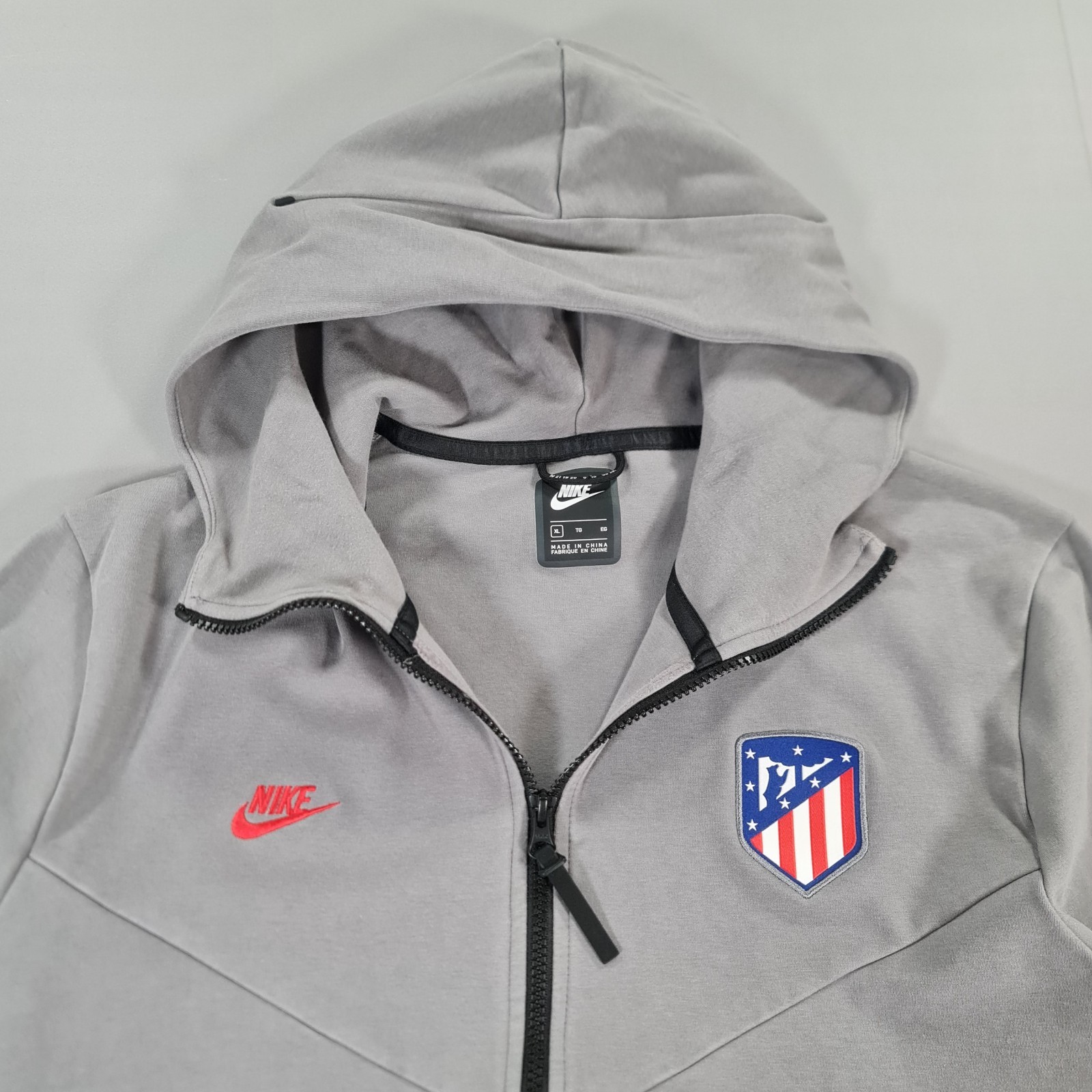 Nike Mens Tech Fleece Hoodie Grey XL Atletico De Madrid CI2121 060 image 2