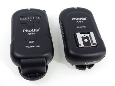 Phottix Ares Receiver Transmitter Set Sender Empfänger Funkauslöser Blitz #KT