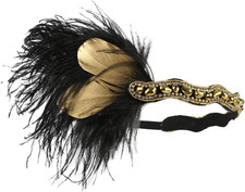 1920s Rhinestone Flapper Feather Headpiece Roaring 20s Great Gatsby Fascinators