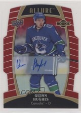2019 Upper Deck Allure Rookies Red Rainbow /349 Tier 1 Quinn Hughes #66 Auto u0h