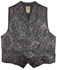 Old Frontier Company Wahmaker USA Made Floral Vintage Casino Vest Western Men L