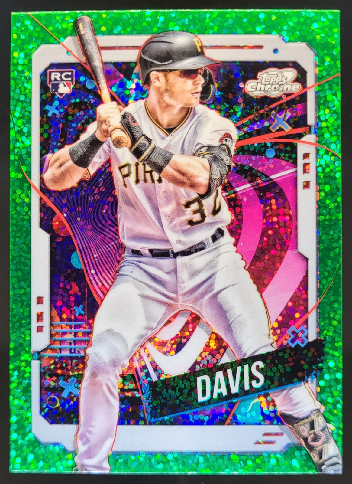 2024 Topps Cosmic Chrome Henry Davis Green Refractor /75 #100 RC Pirates JV2