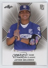 2020 Leaf Perfect Game All-American Classic Jayden Melendez #3 1lq2
