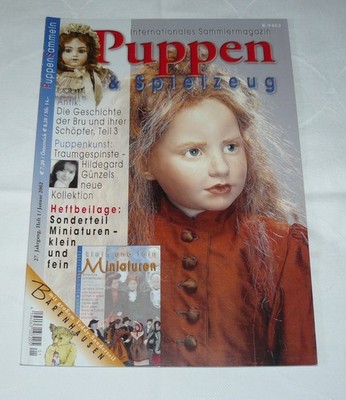 Puppen&Spielzeug Puppenzeitschrift 1/2002 Künstlerpuppen antike Puppen Bären