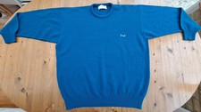 Vintage Pringle Wool Jumper Blue Mens Size XL Golf Retro Casuals