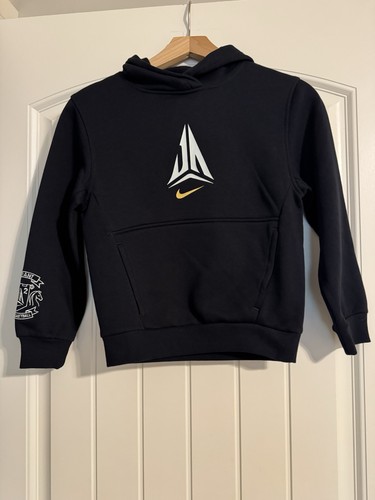 Nike Boys JA Morant Standard Issue Fleece Pullover Hoodie Size Small Black NWT