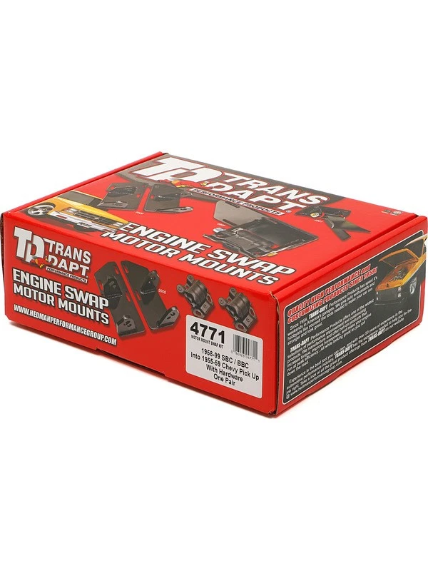 Trans-Dapt Motor Mount Bolt-On Steel Rubber Pads GM Fullsize Truck 1955- (4771) - Image 2 of 4