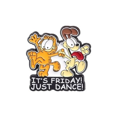 Garfield The Retro Cat With Odie ''Its Friday Just Dance'' Pin Anstecker