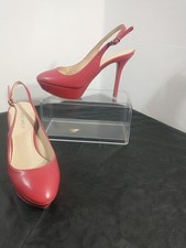 Nine West Women's SZ 5 M Red Leather Slingback Sandals