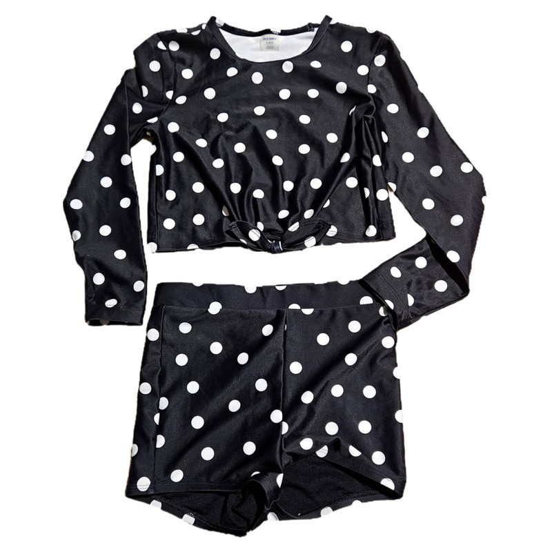 Girls Retro Inspired Black Polka Dot Bikini Old Navy Sm 6-7