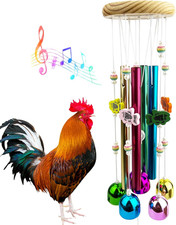 Chicken Toys for Coop, Chicken Wind Chime Enrichment Toys, Hanging Chick Peck